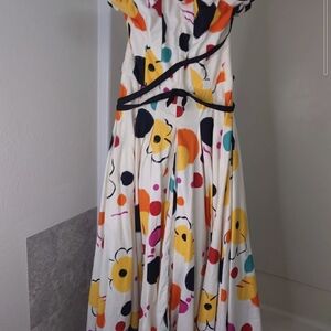 Victor Costa Colorful Floral Maxi Dress